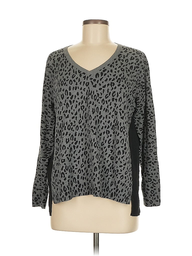 Pre-owned Ann Taylor Loft Pullover Sweater In Gray