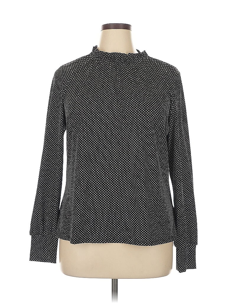 Pre-owned Adrianna Papell Long Sleeve Blouse In Gray