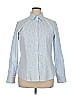 Foxcroft 100% Cotton Paisley Blue Long Sleeve Button-Down Shirt Size 14 - photo 1
