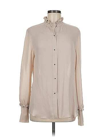 Nili Lotan Long Sleeve Silk Top (view 1)