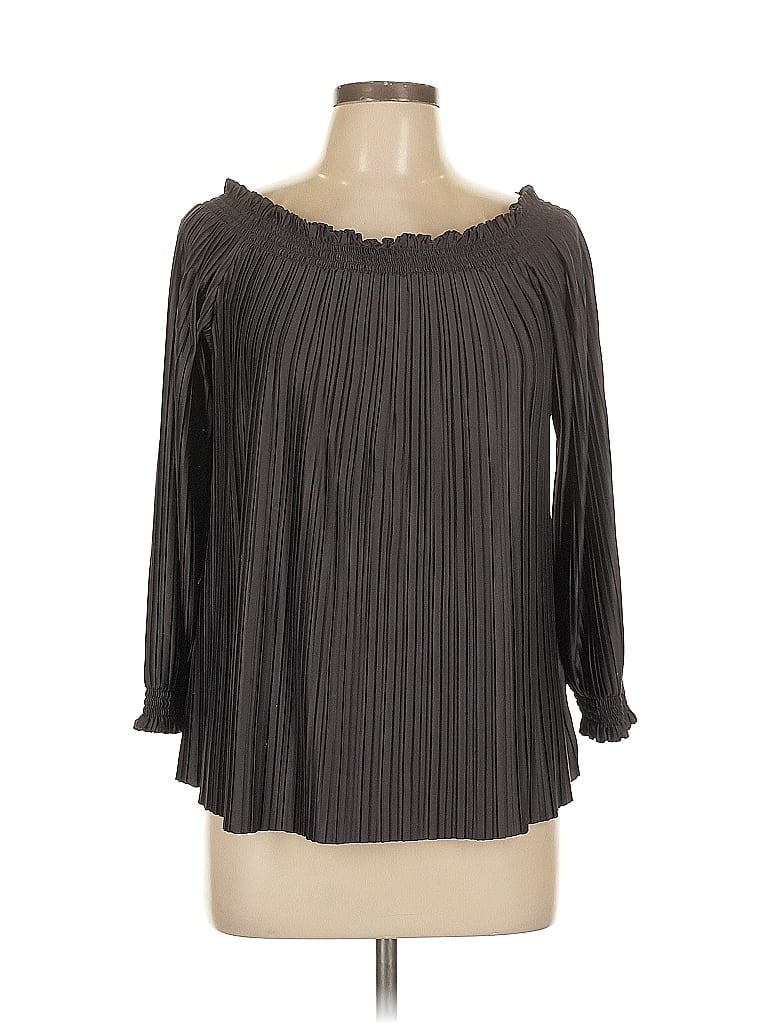 Pre-owned Banana Republic 3/4 Sleeve Blouse In Black