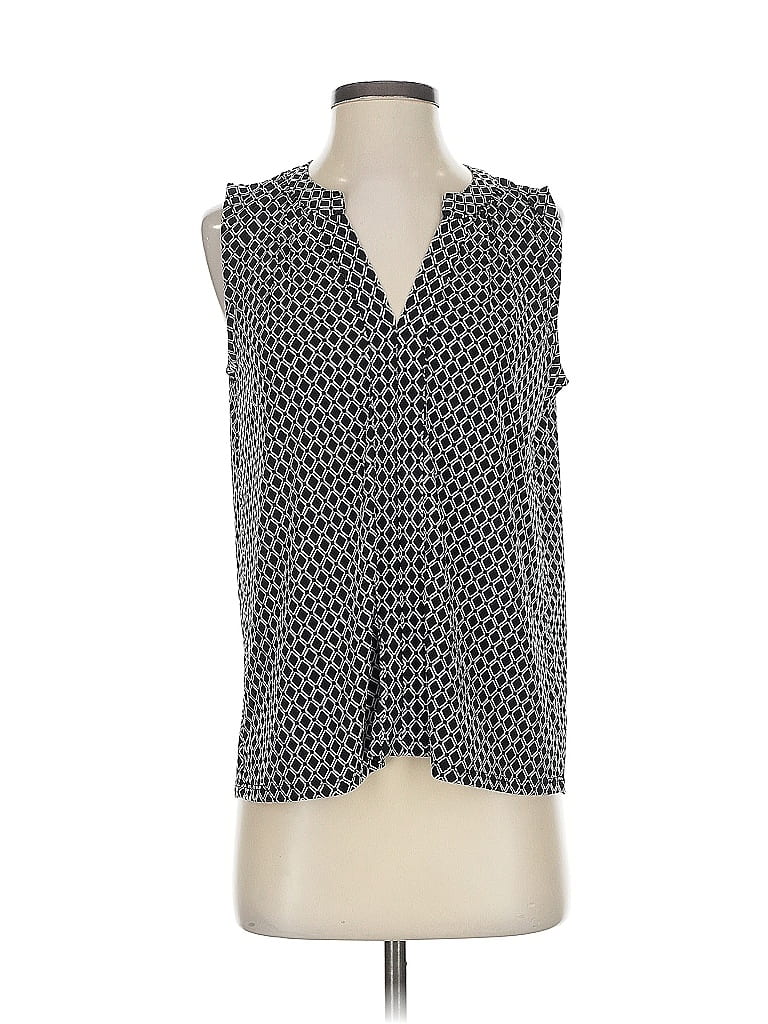 Pre-owned H&m Sleeveless Blouse In Black