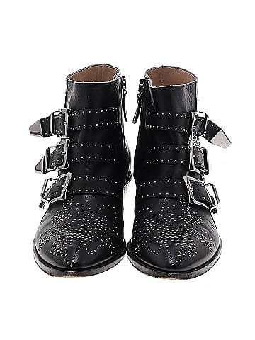 Chloé Susanna Leather Studded Ankle Boots (view 2)