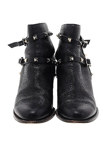 Valentino Leather Rockstud Ankle Boots (view 2)