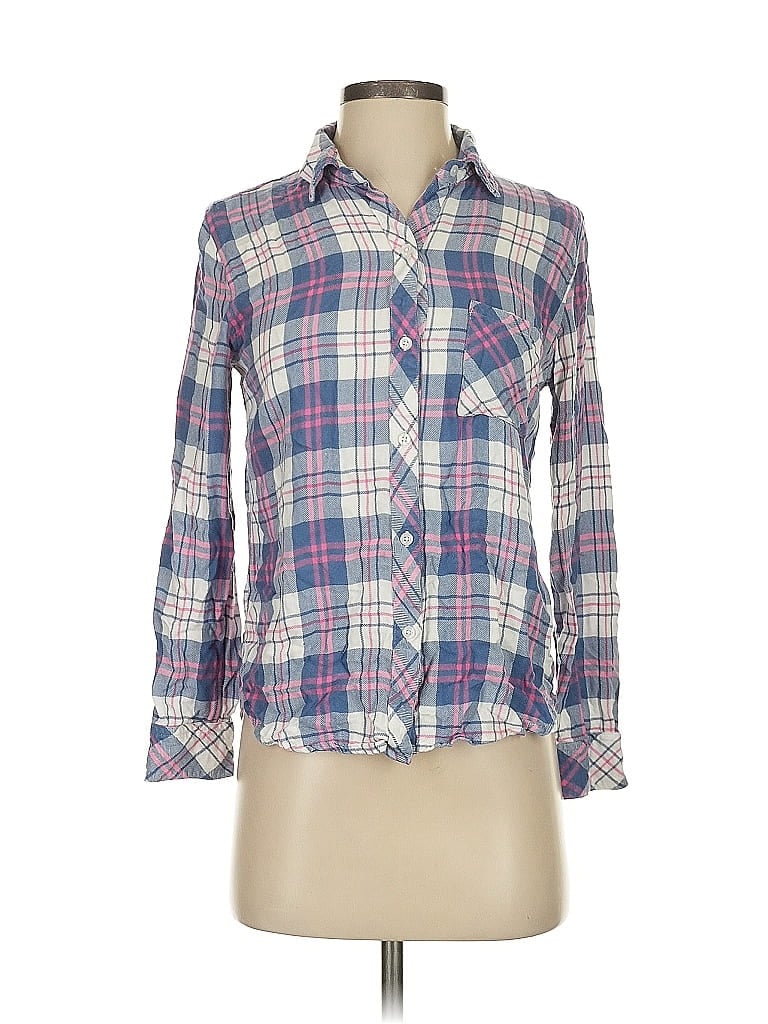 Pre-owned Rails Long Sleeve Button Down Shirt In Purple