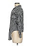 Love Notes 100% Rayon Checkered-gingham Black 3/4 Sleeve Button-Down Shirt Size M - photo 5