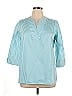 Foxcroft Blue 3/4 Sleeve Blouse Size 16 (petite) - photo 1