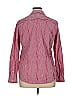 Foxcroft Stripes Burgundy Long Sleeve Button-Down Shirt Size 14 - photo 2