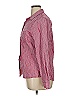 Foxcroft Stripes Burgundy Long Sleeve Button-Down Shirt Size 14 - photo 5