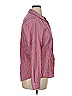 Foxcroft Stripes Burgundy Long Sleeve Button-Down Shirt Size 14 - photo 4