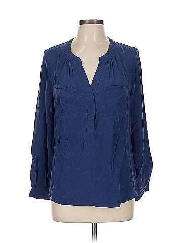 Milly Long Sleeve Silk Top (view 1)