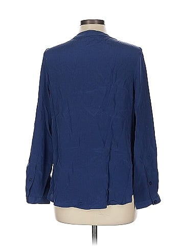 Milly Long Sleeve Silk Top (view 2)