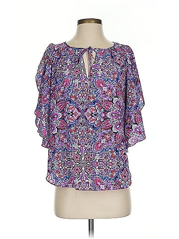 Alice & Trixie 3/4 Sleeve Silk Top (view 1)