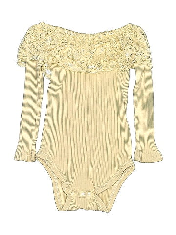 THREE PINK HEARTS Long Sleeve Onesie (view 1)