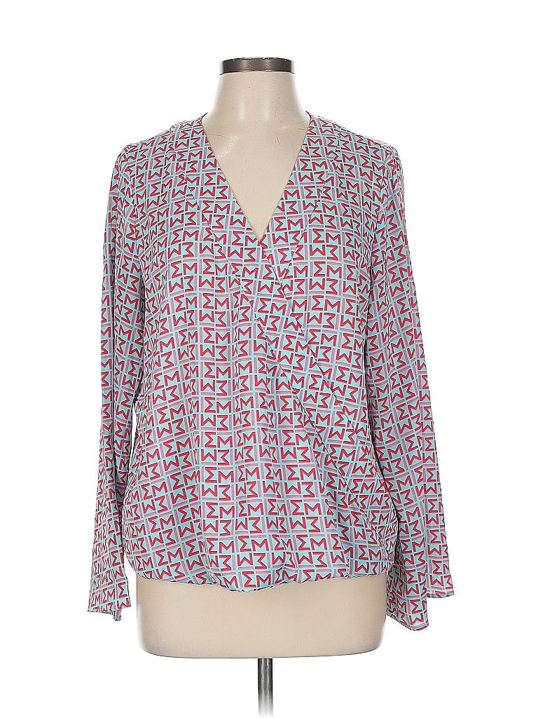 Pre-owned Worthington Long Sleeve Blouse In Pink