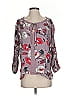 Hazel 100% Rayon Gray 3/4 Sleeve Blouse Size S - photo 1