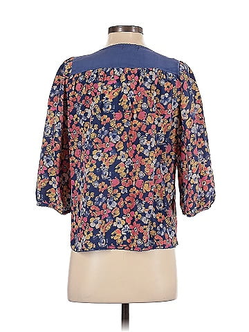 Porridge 3/4 Sleeve Silk Top (view 2)