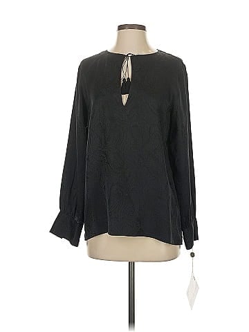 Nili Lotan Long Sleeve Silk Top (view 1)