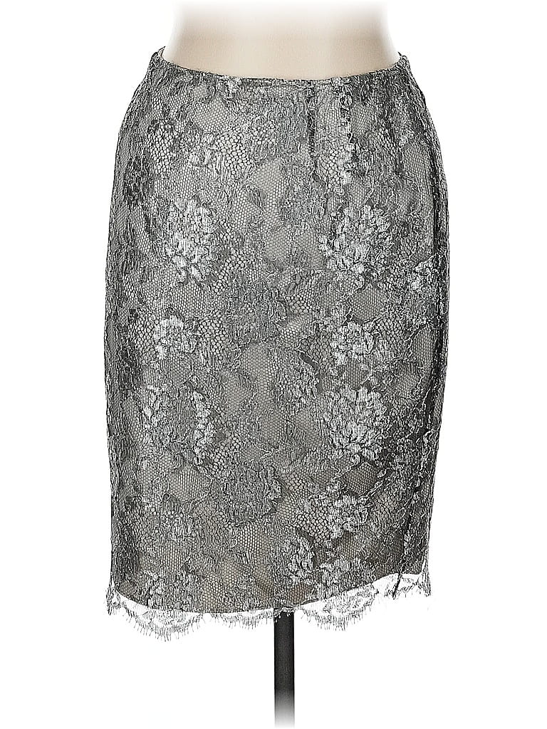 Pre-owned Anne Klein Formal Skirt In Silver