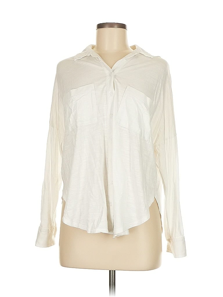 Lou & Grey for LOFT Ivory Long Sleeve Top Size M - photo 1