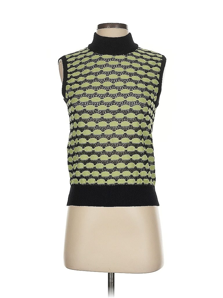 Pre-owned St John Turtleneck Sweater In Green