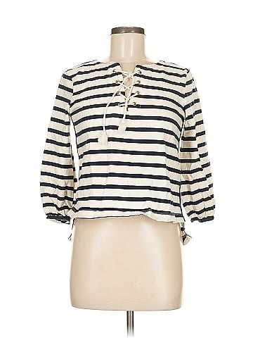 Zara W&B Collection 3/4 Sleeve Top (view 1)