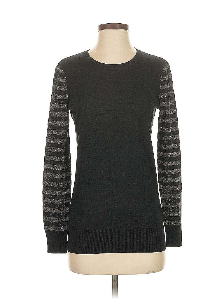 Pre-owned Donna Karan Silk Pullover Sweater In Black