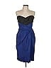 J. Mendel 100% Silk Color Block Blue Cocktail Dress Size 12 - photo 1