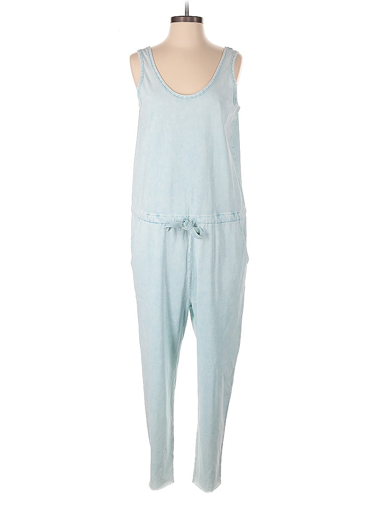 Frank & Eileen Solid Blue Jumpsuit Size M - photo 1