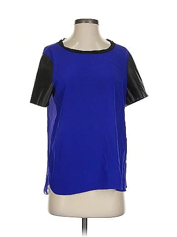 Elie Tahari Short Sleeve Silk Top (view 1)