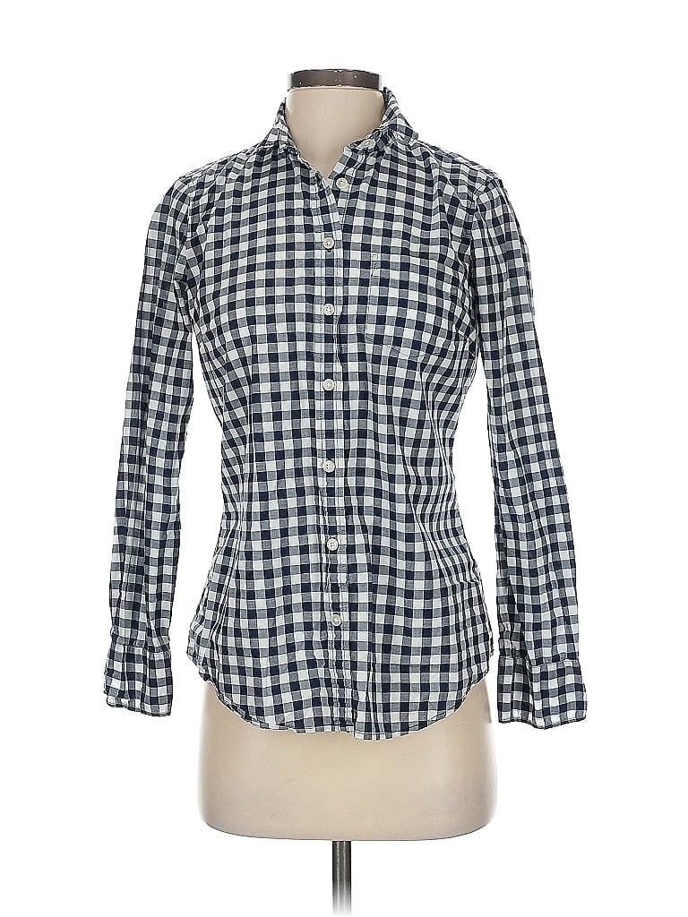 Pre-owned J.crew Factory Store Long Sleeve Button Down Shirt In Blue