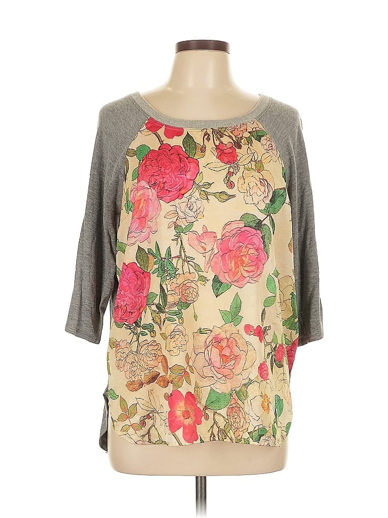 Liberty Garden Floral Gray Cardigan Size L - photo 1