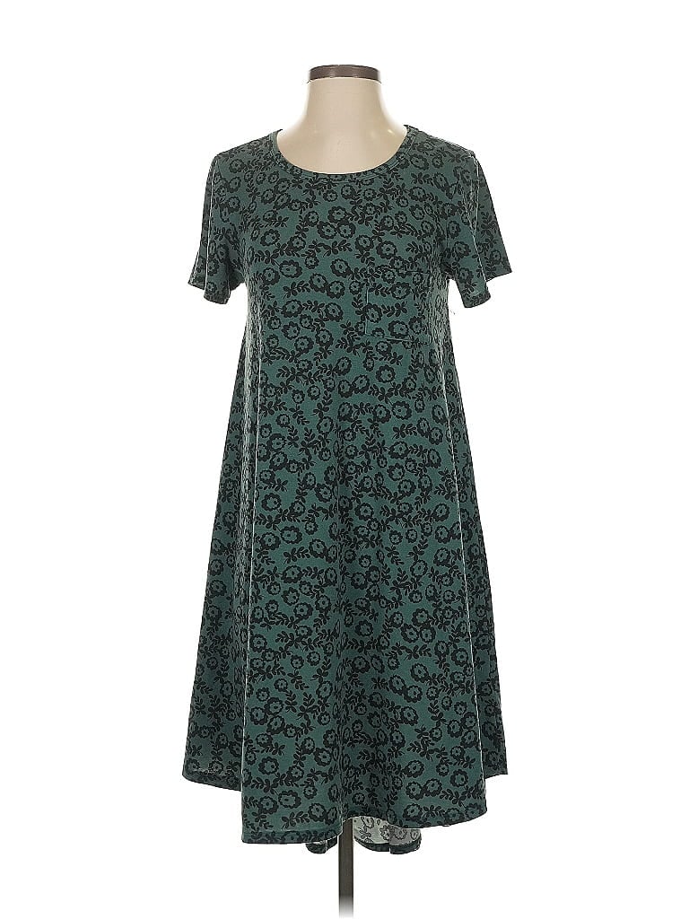 Pre-owned Lularoe Casual Dress In Green