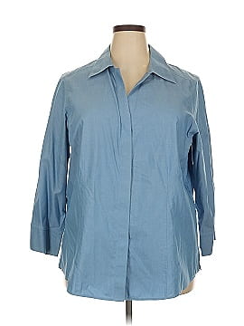 Foxcroft 3/4 Sleeve Button Down Shirt