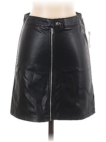 Los Angeles Apparel Faux Leather Skirt (view 1)