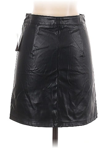 Los Angeles Apparel Faux Leather Skirt (view 2)