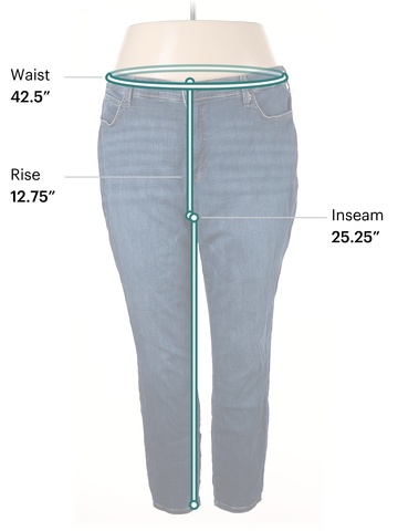 Seven7 Solid Blue Jeans Size 24 waist