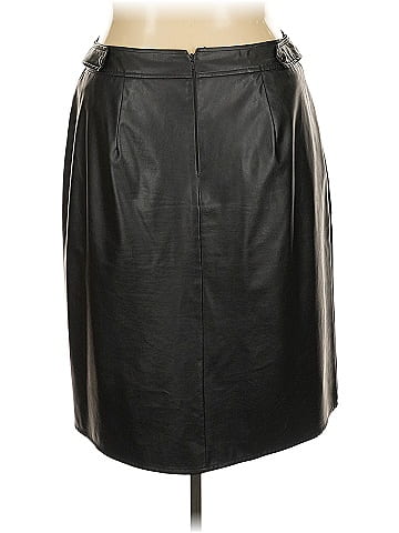 eShakti Faux Leather Skirt (view 2)