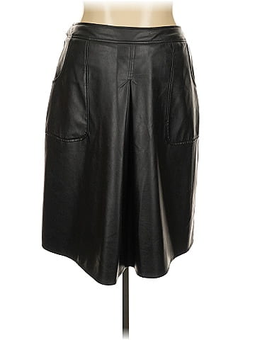 eShakti Faux Leather Skirt (view 1)