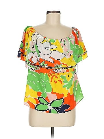 Trina Turk Short Sleeve Silk Top (view 1)