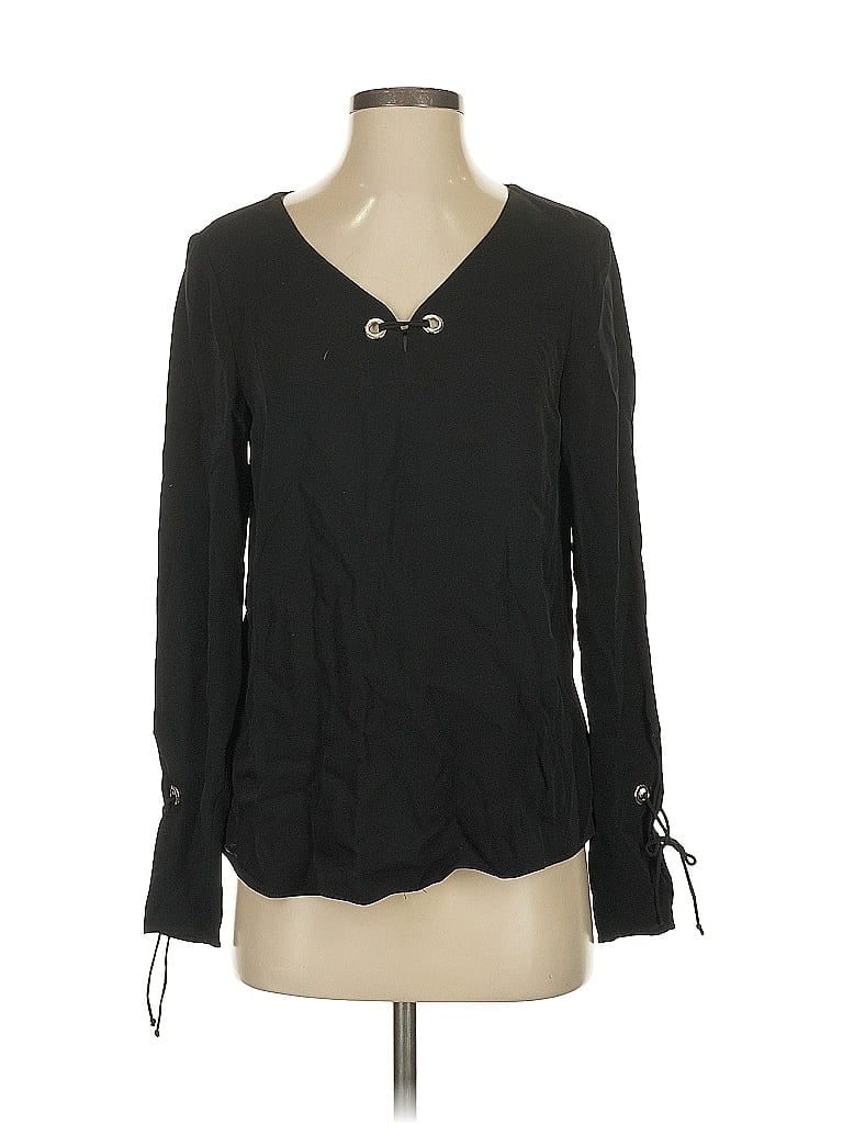 Pre-owned Ramy Brook Long Sleeve Blouse In Black