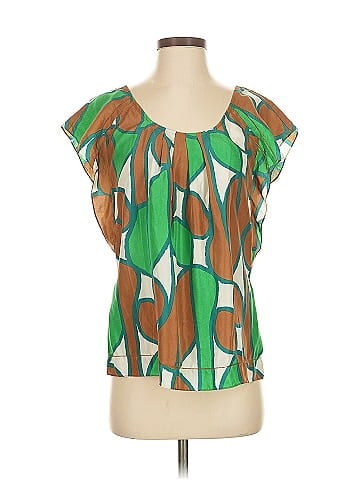 Diane von Furstenberg Short Sleeve Silk Top (view 1)