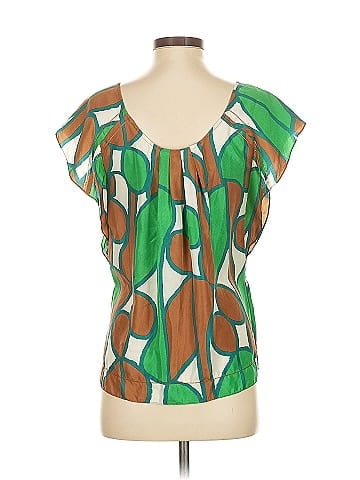 Diane von Furstenberg Short Sleeve Silk Top (view 2)