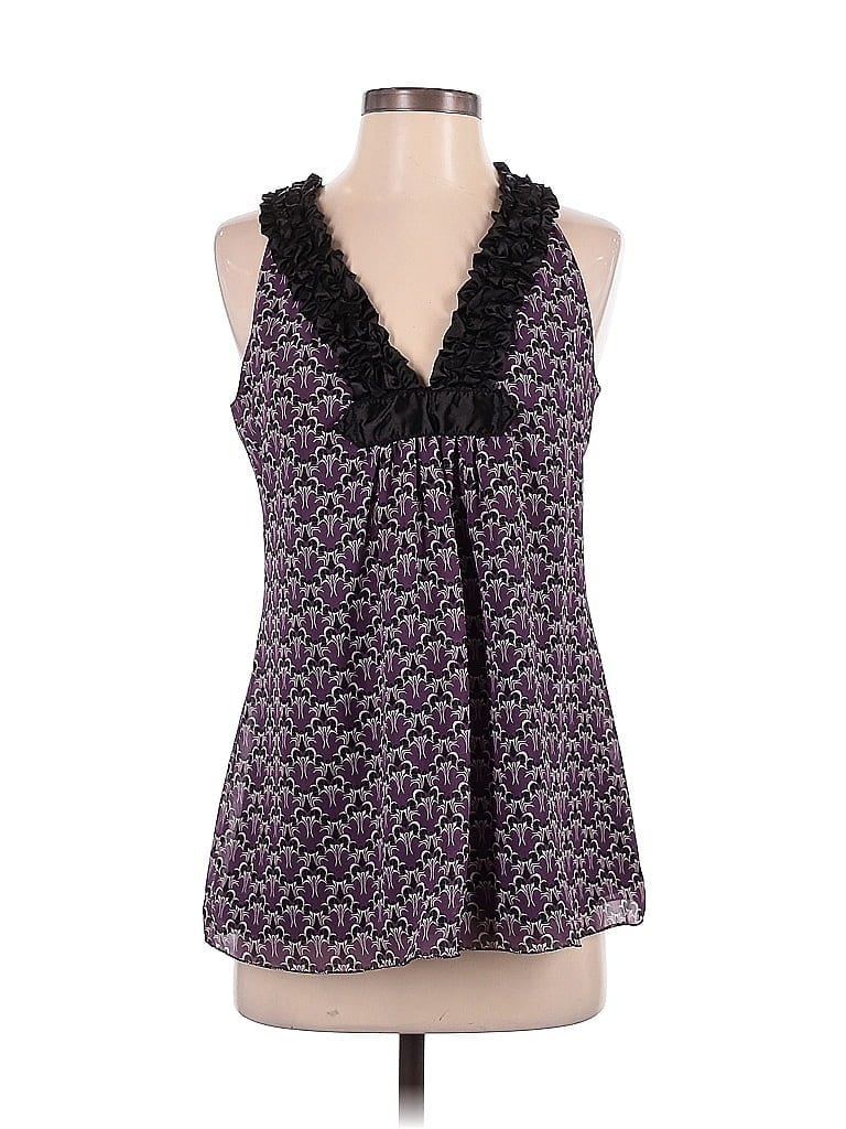 Pre-owned Max Studio Sleeveless Blouse In Purple
