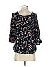 Gap 100% Rayon Black 3/4 Sleeve Blouse Size XS - photo 1