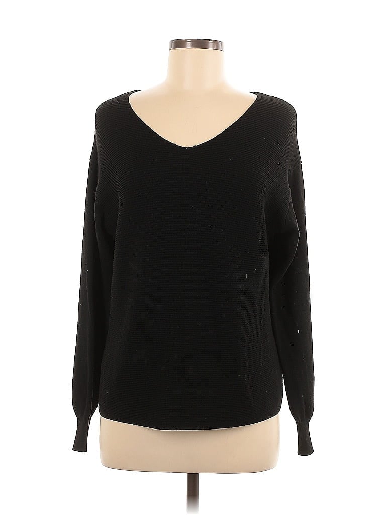 Pre-owned Ella Moss Pullover Sweater In Black