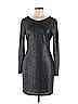 Jennifer Lopez Metallic Silver Cocktail Dress Size M - photo 1