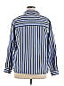 Foxcroft Stripes Blue Long Sleeve Button-Down Shirt Size 14 - photo 2