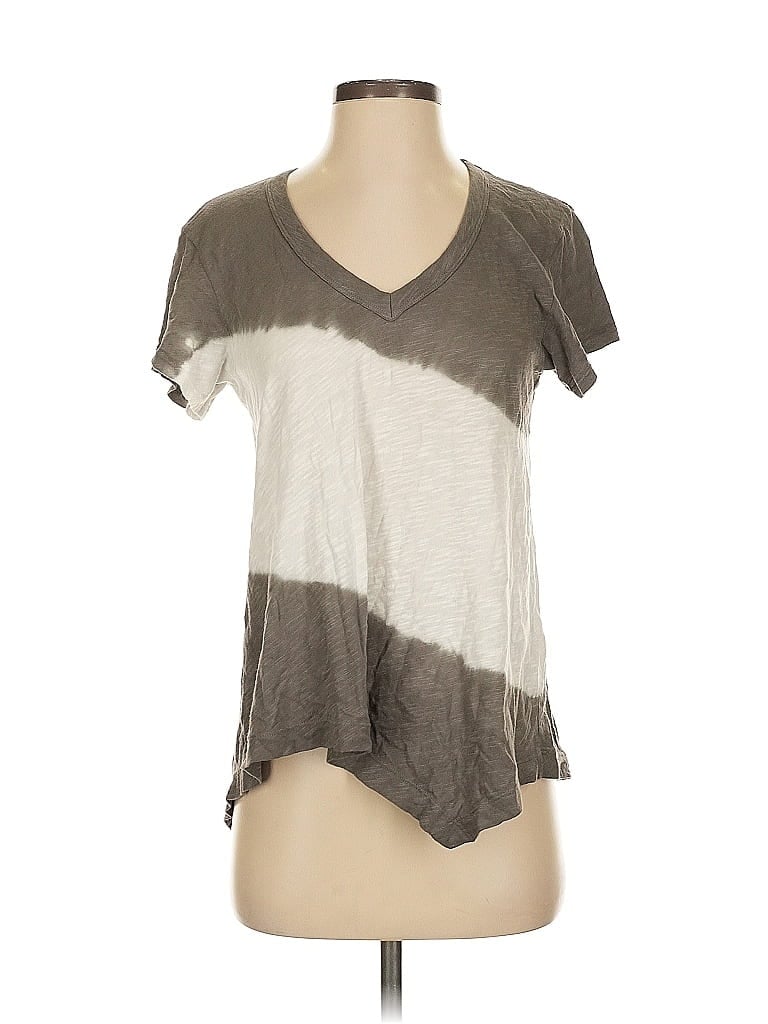 Pre-owned Left Of Center Short Sleeve T-shirt In Gray