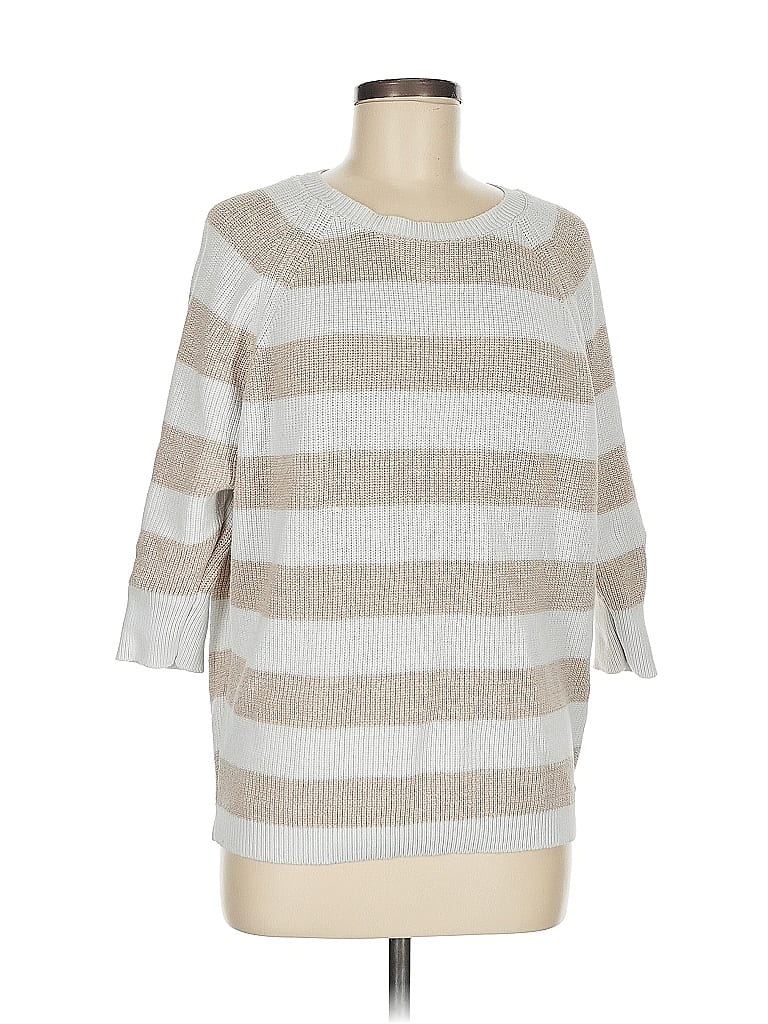 Pre-owned Tommy Hilfiger Pullover Sweater In Silver